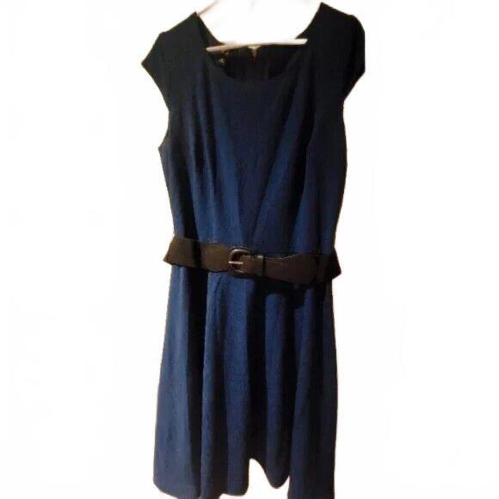 AGB Navy Blue Dress belt great shape